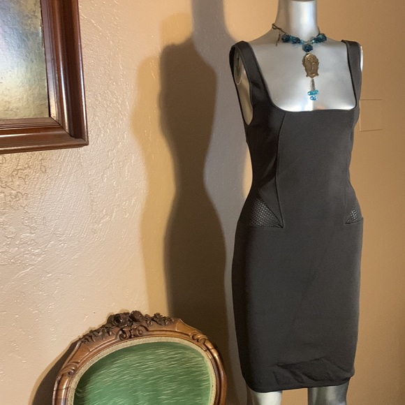 Zara Knit Gray Fitted Dress.  Sz M - Picture 4 of 6